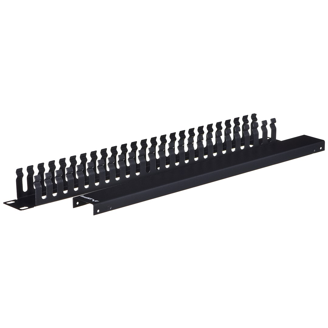 Organizues kabllosh rack Lanberg AK-1201-B, 1U, për kabinete 19", i zi