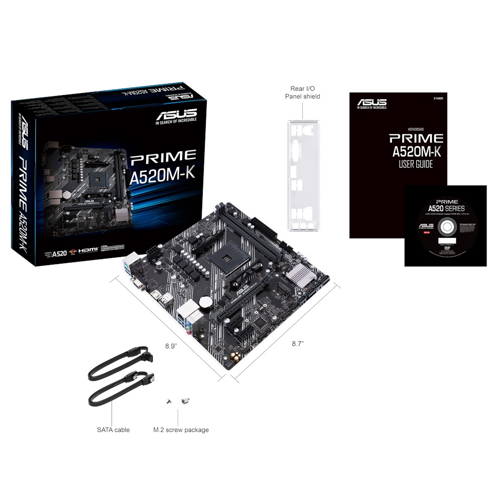 Pllakë amë ASUS PRIME A520M-K, AM4, mATX