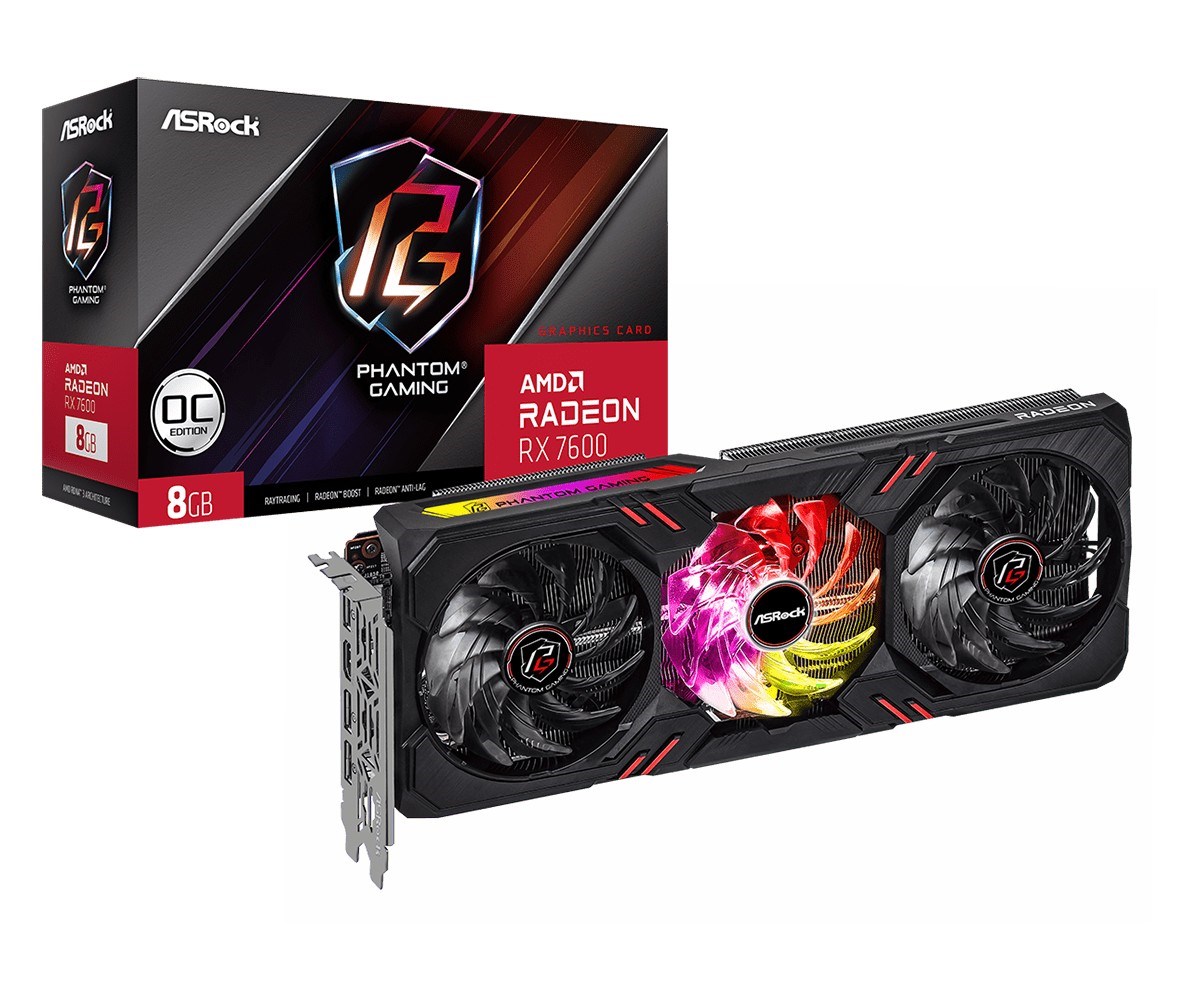 Kartelë grafike ASRock Radeon RX 7600 Phantom Gaming OC 8GB GDDR6