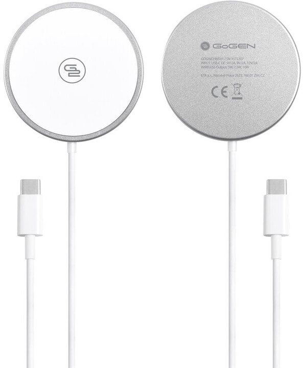 [OUTLET] Karikues wireless GoGEN me MagSafe, i bardhë				