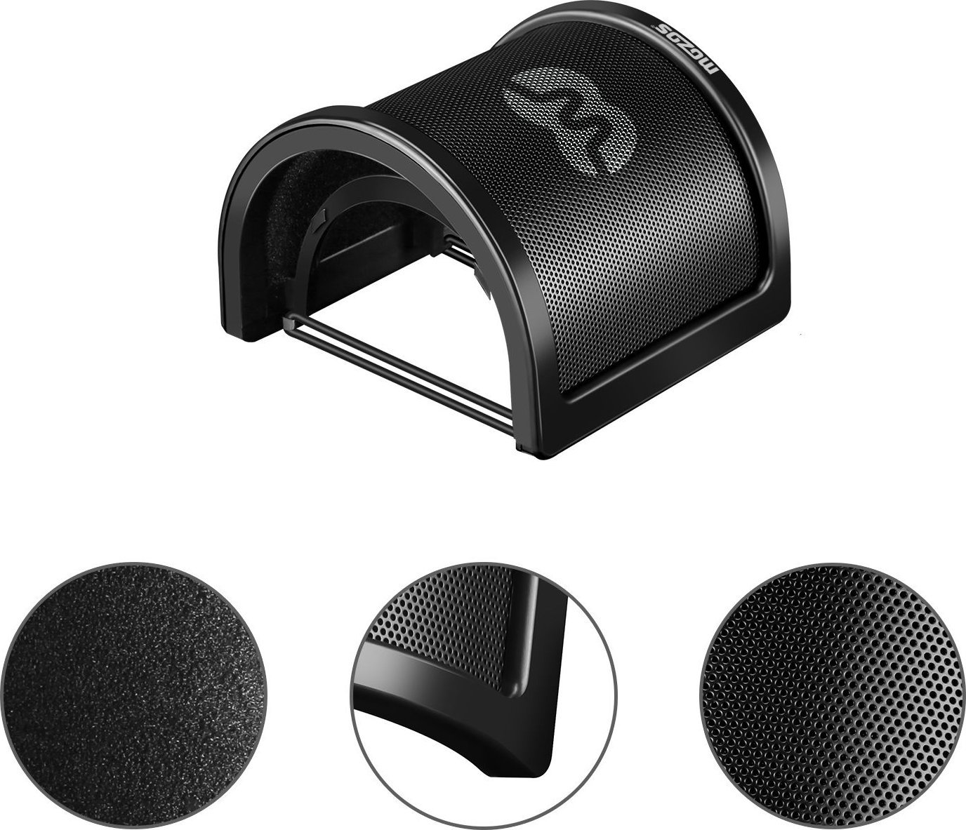 Filtër pop për mikrofon Mozos PS-2, universal, i zi