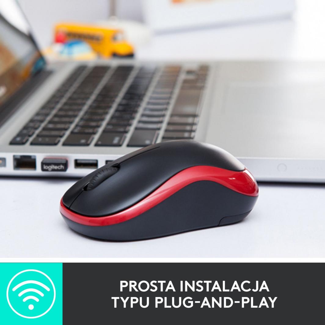 Maus Logitech M185, wireless, USB, i zi dhe i kaltërt
