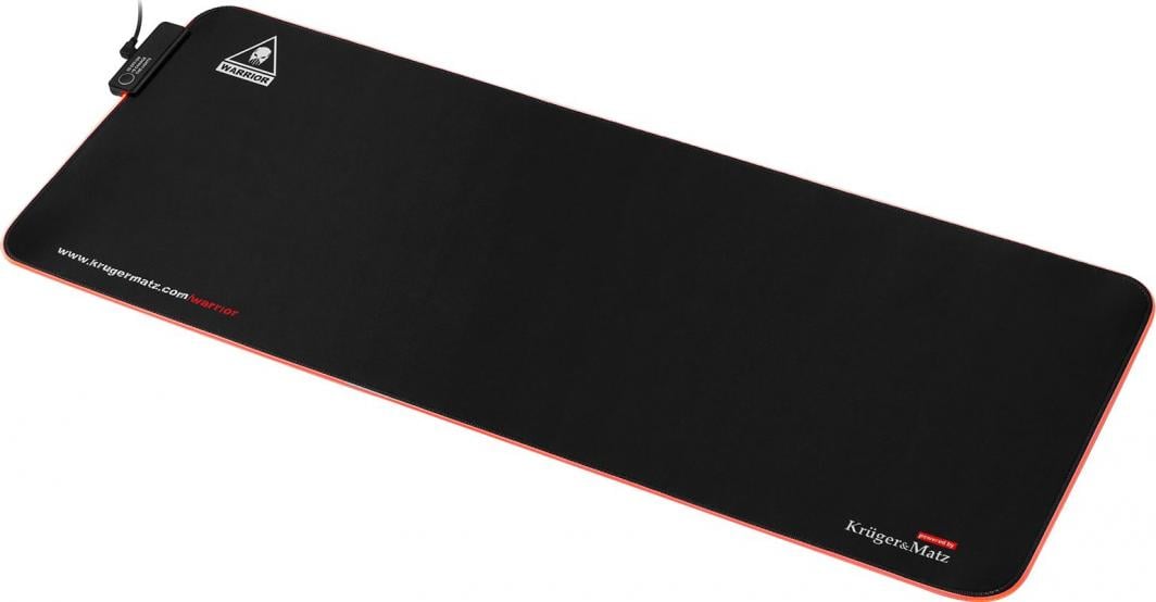 Mousepad Kruger&Matz Warrior, LED, XXL, pëlhurë, i zi