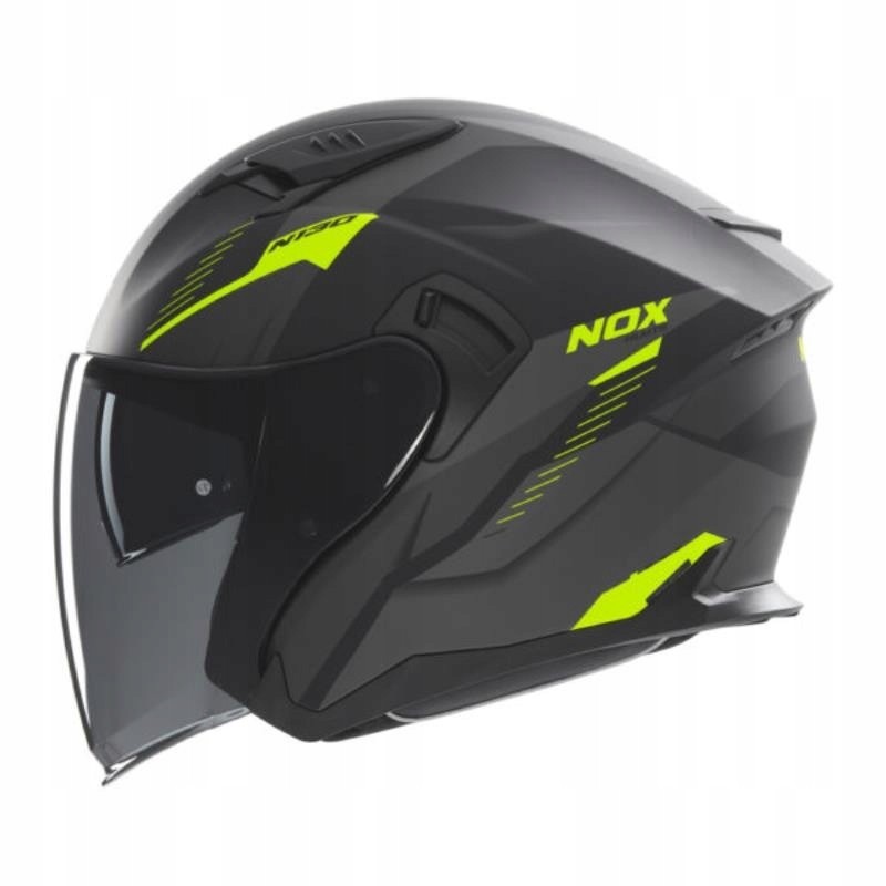Helmetë moto Nox N130 Myst, vizor kundër gërvishtjeve, uniseks, e zezë