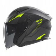 Helmetë moto Nox N130 Myst, vizor kundër gërvishtjeve, uniseks, e zezë