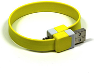 Kabllo USB Logo USB-A - microUSB, 0.25 m, e verdhë