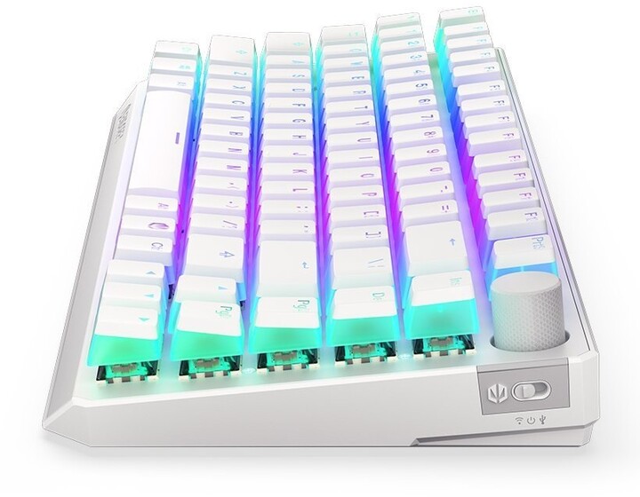 Tastierë Endorfy Thock 75% Wireless Pudding, TKL, Kailh Red, e bardhë, US