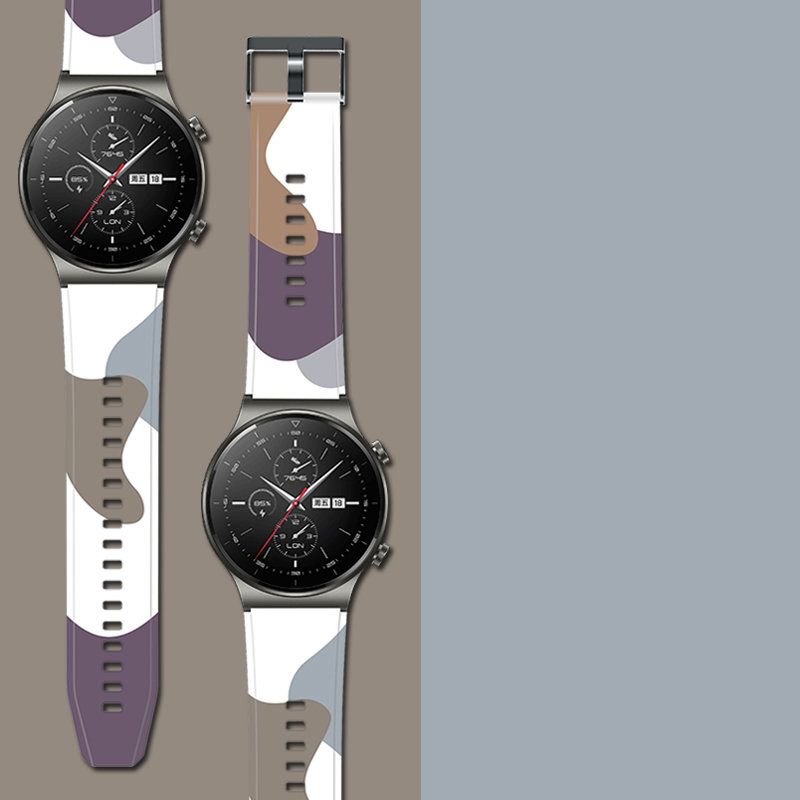 Rrip ore Hurtel Strap Moro për Huawei Watch GT2 Pro, silikon, dizajn kamuflazh, shumëngjyrësh