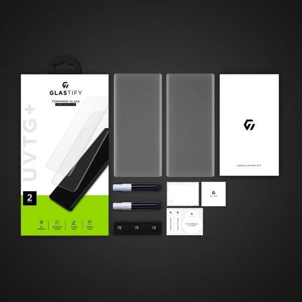 Mbrojtëse ekrani Glastify UVTG+ për Samsung Galaxy S22 Ultra, xham i temperuar 9H, 2 copë, transparente