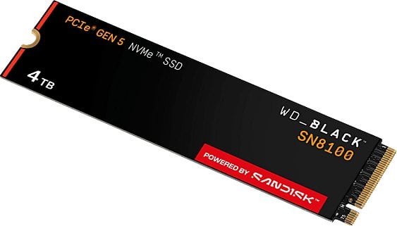 SSD NVMe SanDisk WD_BLACK SN8100, 4TB, M.2, e zezë