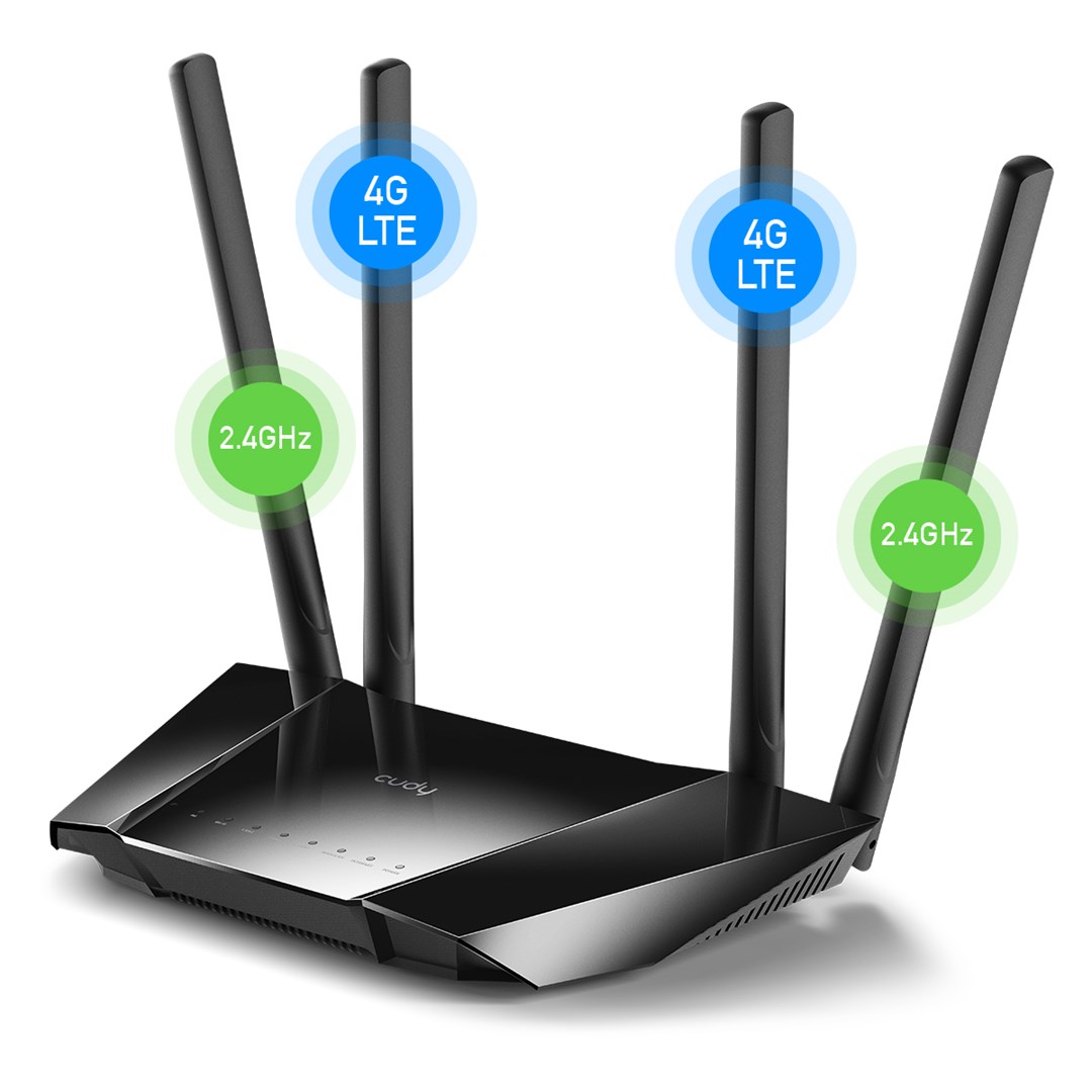 Router Cudy LT400, 4G LTE, WiFi 2.4 GHz, i zi