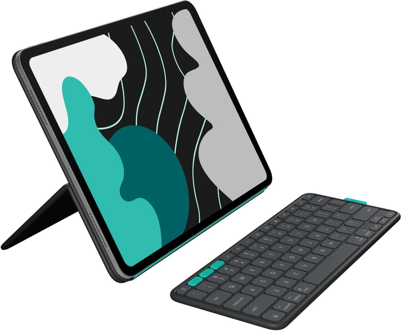 Këllëf me tastierë Logitech Flip Folio, për iPad Pro dhe iPad Air, grafit