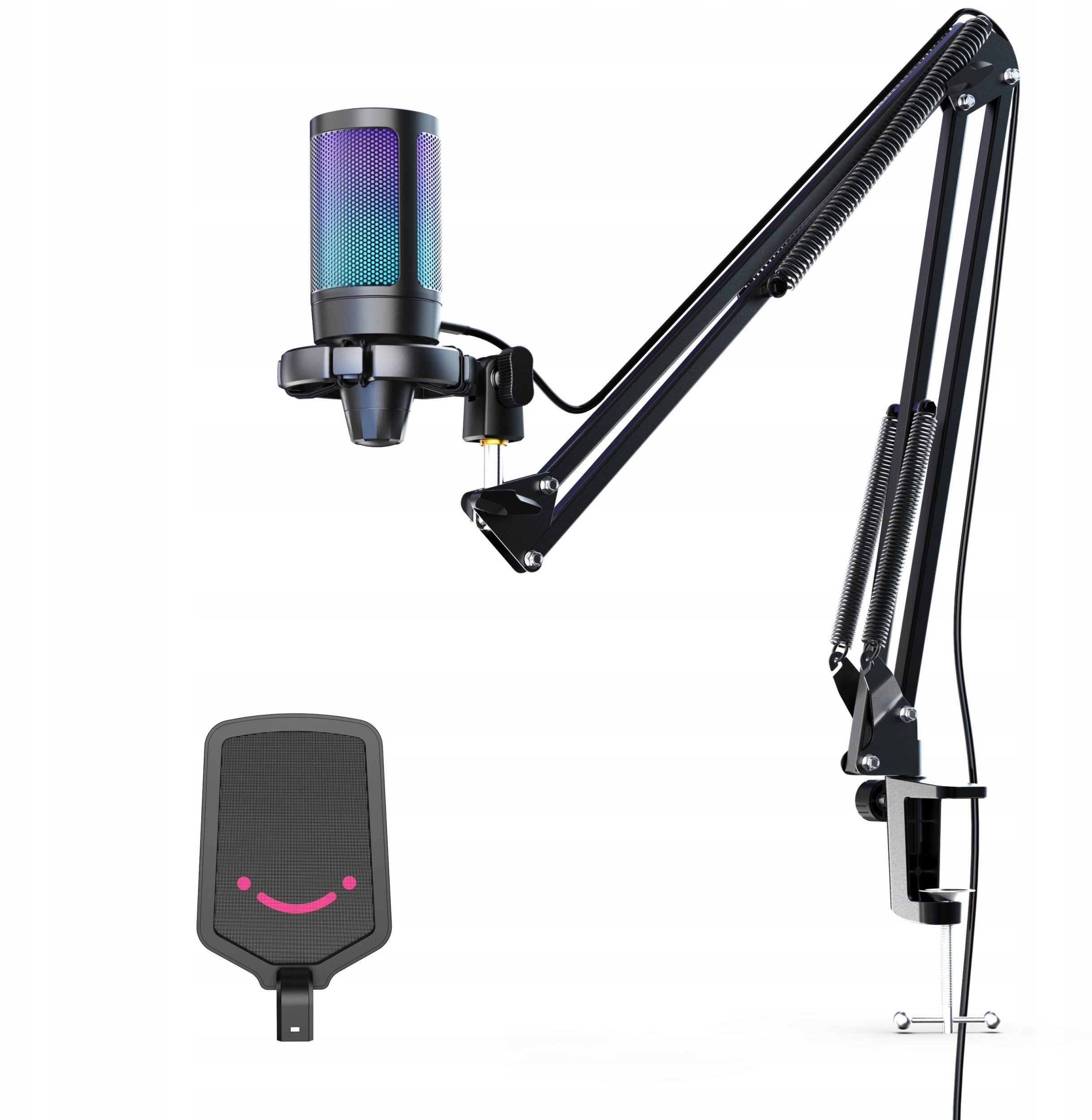 Mikrofon Fifine A6T USB, gaming, me qëndrim tavoline, i zi