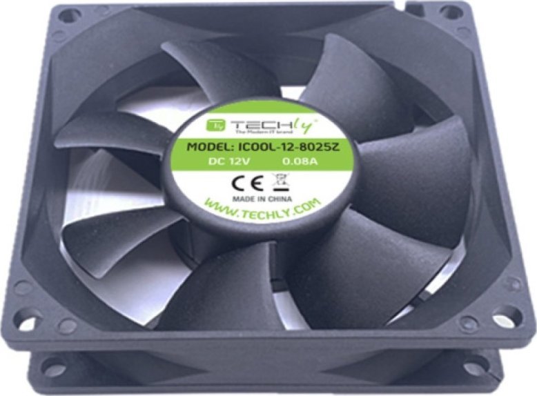 Ventilator PC Techly 80mm, 12V, i zi