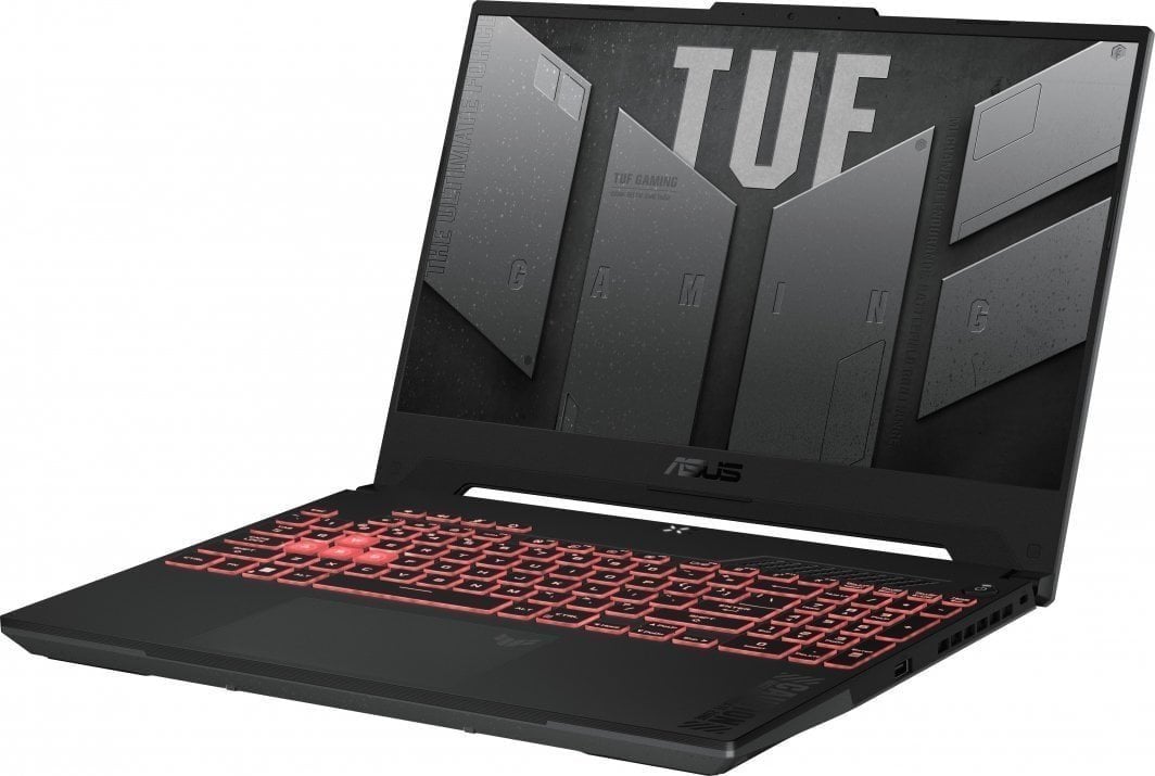 Laptop ASUS TUF Gaming A15, 15.6", AMD Ryzen 7 7735HS, 32 GB RAM, 1 TB SSD, NVIDIA GeForce RTX 4060, i zi dhe i hirtë