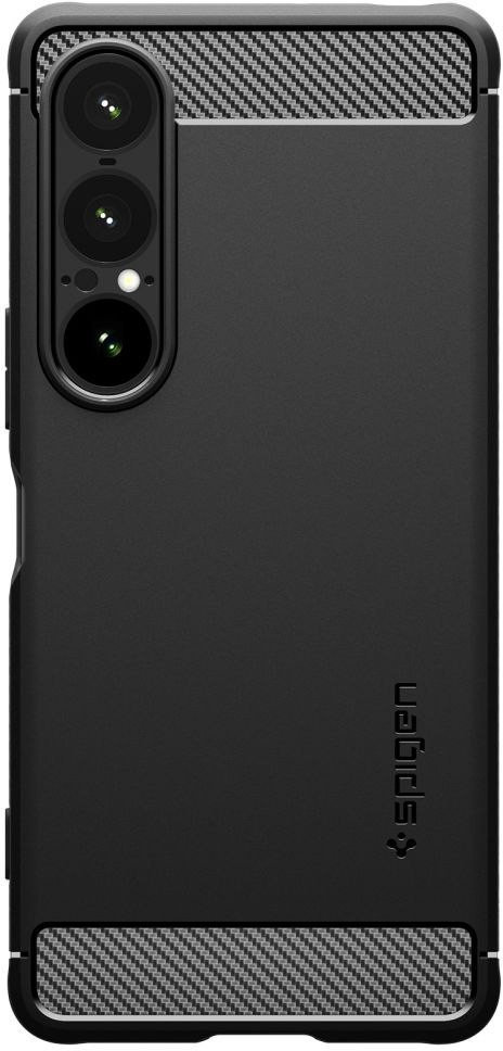 Këllëf telefoni Spigen Rugged Armor për Sony Xperia 1 VII, mbrojtës, i zi matte