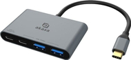 USB hub Akasa, 4 porta, USB 3.2, gri