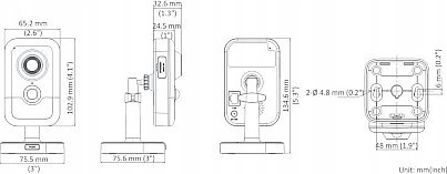 Kamerë IP Hikvision DS-2CD2483G2-I, 8MP 4K, lente 2.8mm, e bardhë