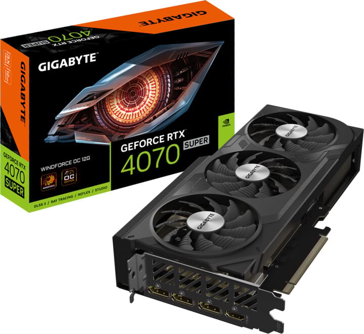 Kartelë grafike GIGABYTE GeForce RTX 4070 SUPER WINDFORCE OC 12G, 12GB GDDR6X