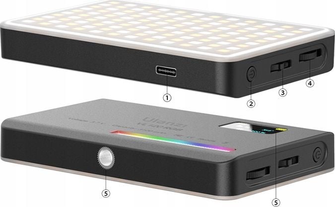 Panel drite LED Ulanzi VL120 RGB, 3100mAh, portabël, i bardhë