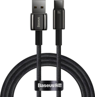 Kабел USB Baseus CAWJ000001, USB A во USB C, 1 m, 100W, црна