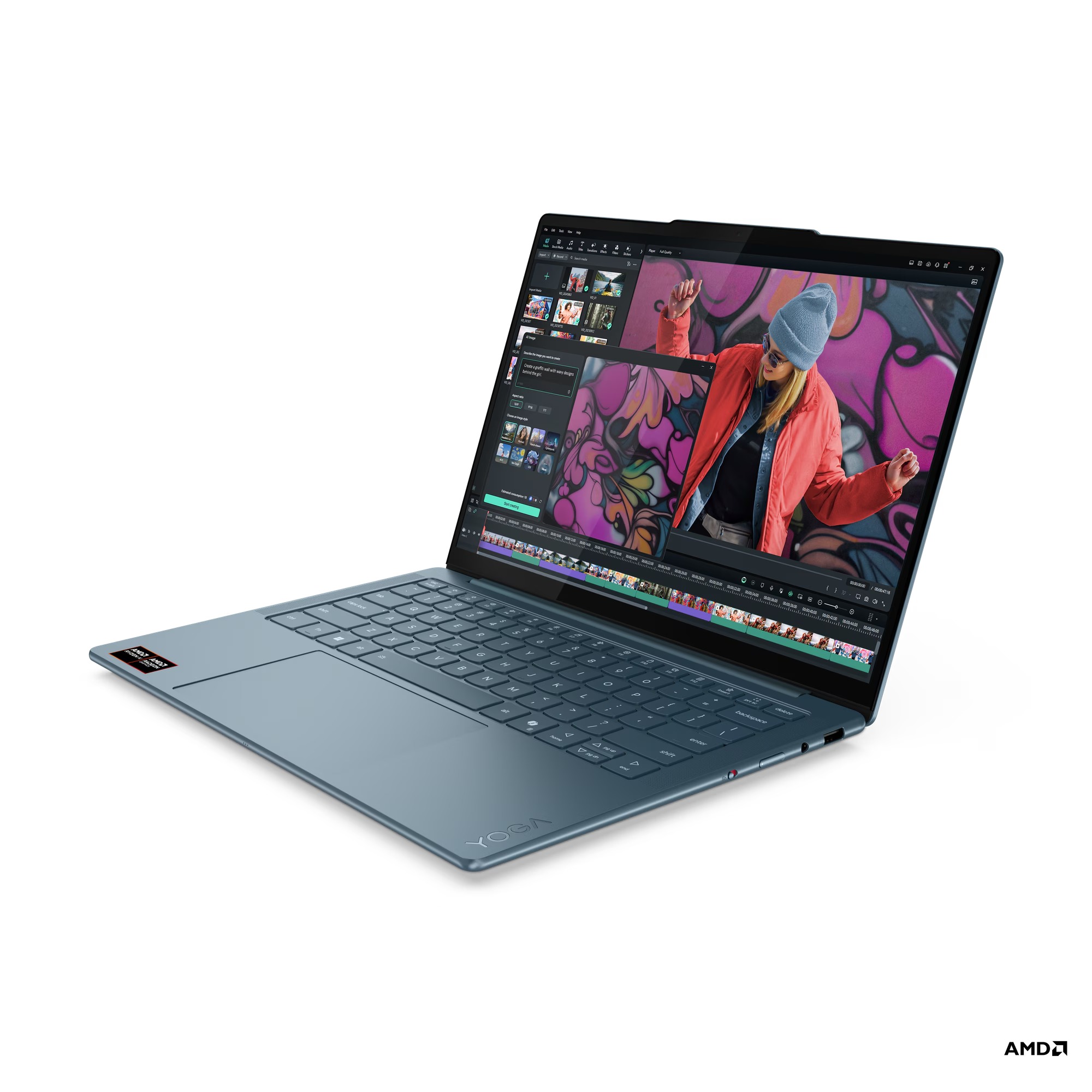Notebook Lenovo Yoga Slim 7 14AKP10, 14", i hollë, Tidal Teal