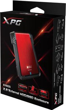 Kuti eksterne për disk 2.5" ADATA EX500, SATA në USB 3.1, e kuqe 3