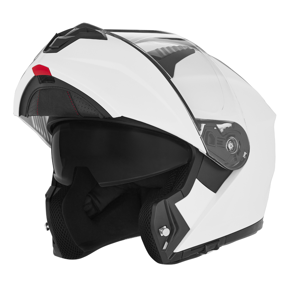 Helmetë modulare Nox N968, syze dielli të integruara, ventilim i avancuar, gri