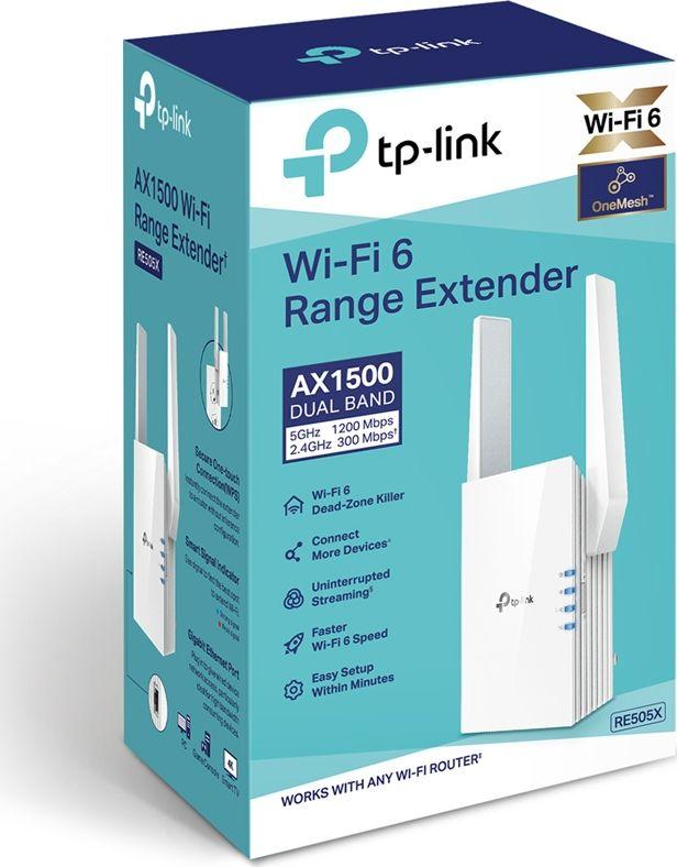 Router TP-LINK RE505X, WPA2, i bardhë