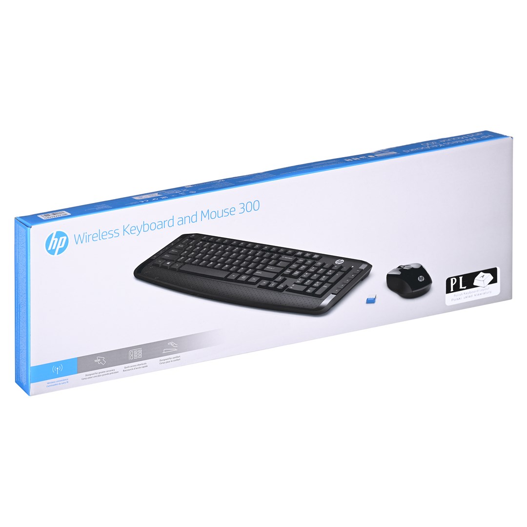 Set tastierë dhe maus HP 300, 1600 DPI, i zi