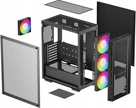 Kullë PC Deepcool MATREXX 55 MESH V4, ATX, xham i temperuar, e zezë