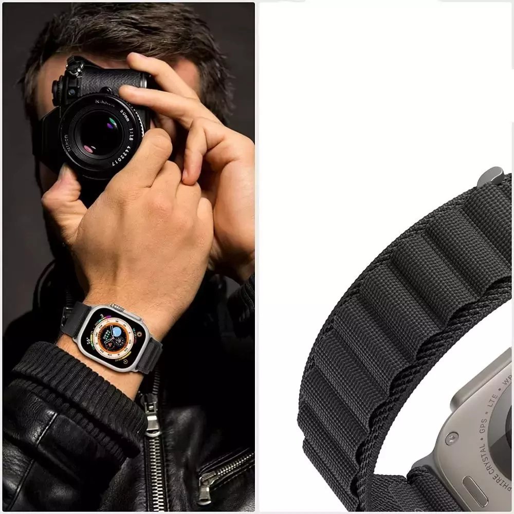 Rrip ore Tech-Protect Nylon Pro Apple Watch 42 44 45 49 mm, najlon, portokalli