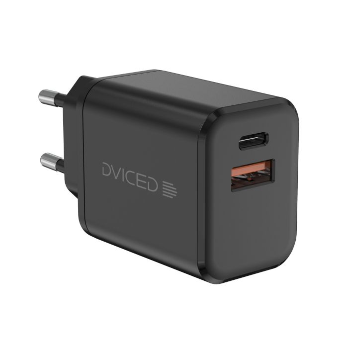 Dviced Wall Charger 35W GaN 1 USB-A, 1 USB-C EU W Cable, Black