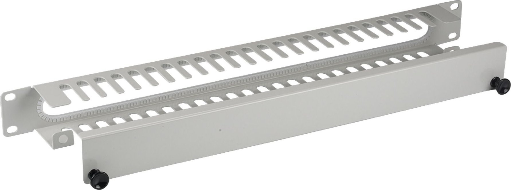 Панел за менаџирање кабли ЕФБ 19", 1U, со капак, сив RAL7035