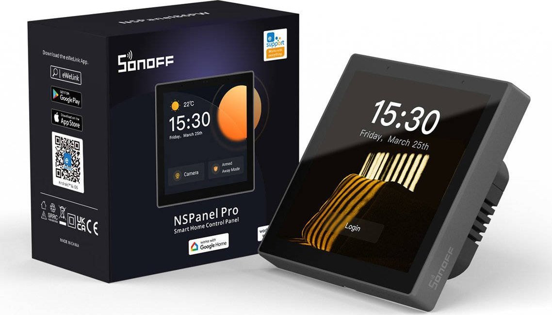 Panel i mençur Sonoff NSPanel Pro ZigBee SNF109, ekran me prekje 3.95", WiFi ZigBee, i zi