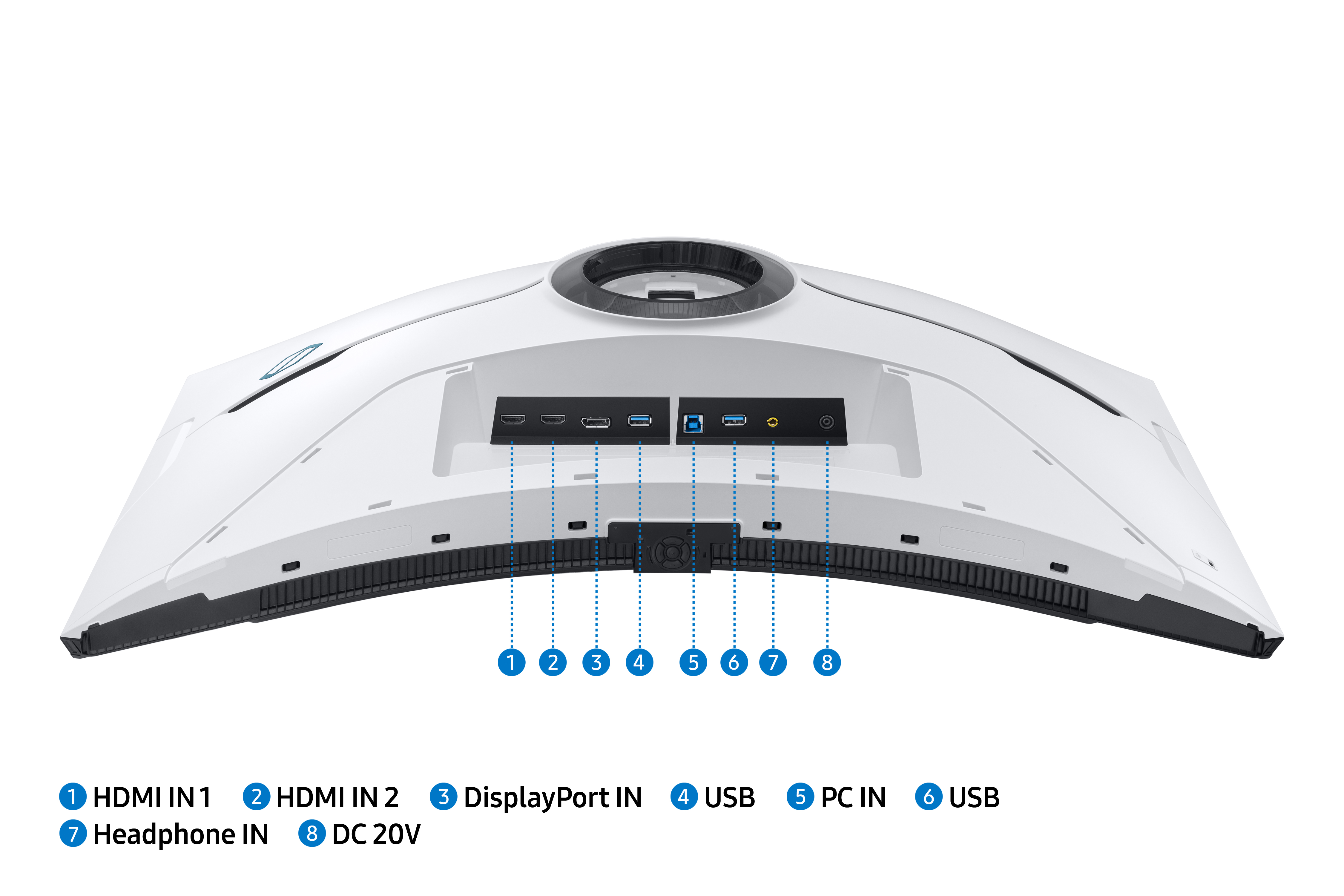 Monitor Samsung Odyssey G8 Neo, 32", VA, 4K UHD, 240Hz, i zi / bardhë