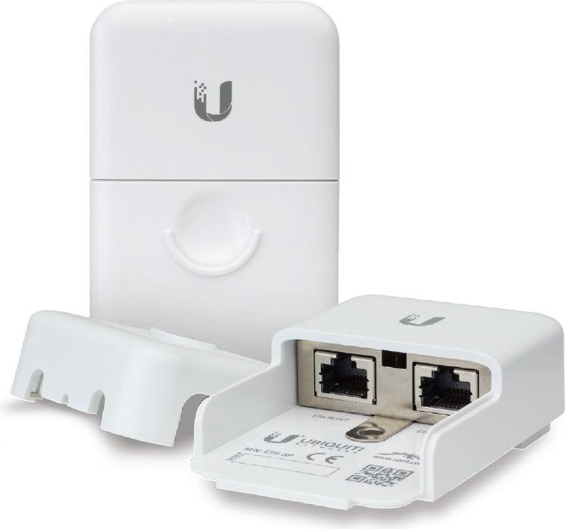 Mbrojtës rrjeti Ubiquiti ETH-SP-G2, ESD PoE, për ambiente të jashtme, i zi
