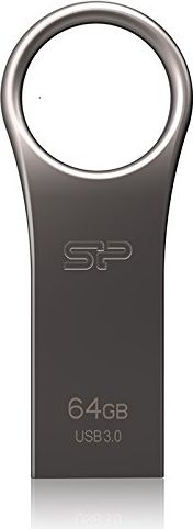 USB Silicon Power Jewel J80, 64GB, USB 3.0, metalik argjendtë