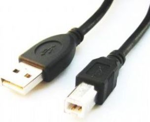 Kabllo Gembird AM-BM USB 2.0, me lidhës të veshur me nikel, 1.8m, e zezë