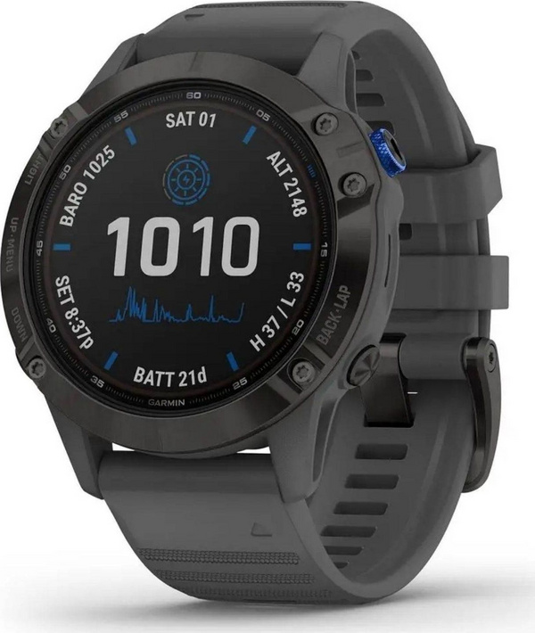 Orë sportive Garmin Fenix 6 Pro Solar (07537592518020), e hirtë