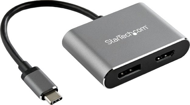 Përshtatës video StarTech USB C, 4K 60Hz, HDMI ose DisplayPort, gri Space