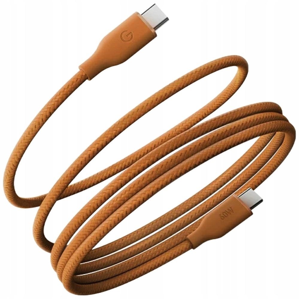 Kabllo USB Energea Helix 60, USB C në USB C, magnetike, 60W, 1.5m, portokalli