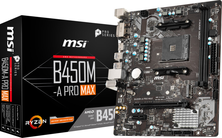 [OUTLET] Pllakë amë MSI B450M-A PRO MAX - AMD B450	