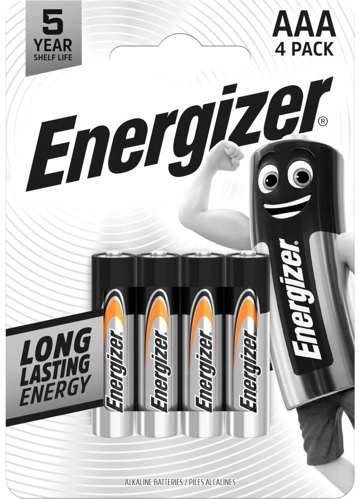 Bateri alkaline Energizer Everyday AAA, set 4 copë