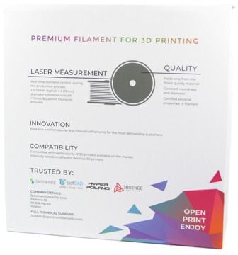 Filament 3D Spectrum ABS SMART, 1.75mm, i bardhë