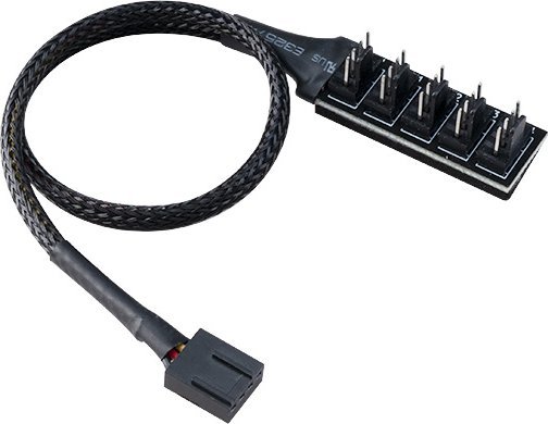 Сплитер за ладилник Akasa FLEXA FP5H PWM, 5 порти, 12V 2A, црн