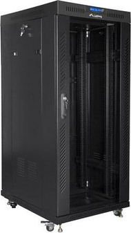 Kabinet rrjeti Lanberg Standing Cabinet 19" FF01-6827-12BL, 27U, 800kg, i zi