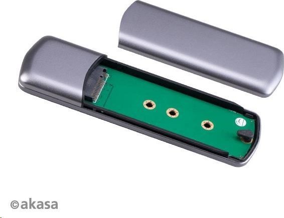 Kuti portative SSD Akasa AK-ENU3M2-05, M.2 SATA NVMe, USB-C 3.2 Gen 2, gri