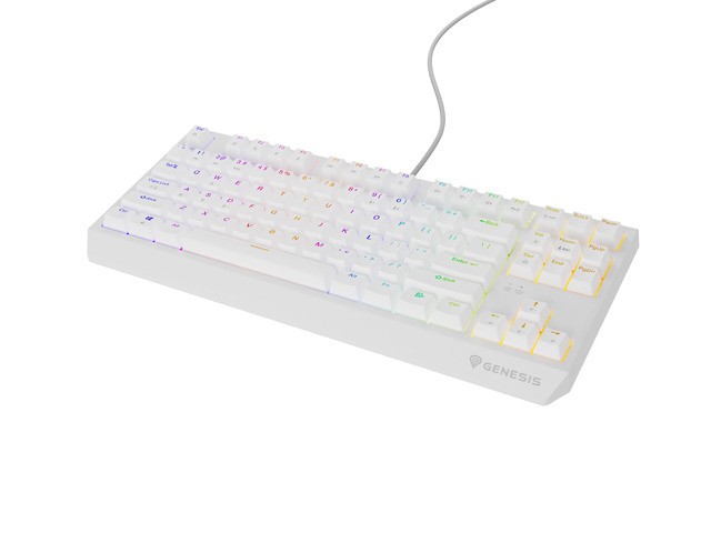 Tastierë Genesis Thor 230 TKL RGB Outemu Brown, e bardhë