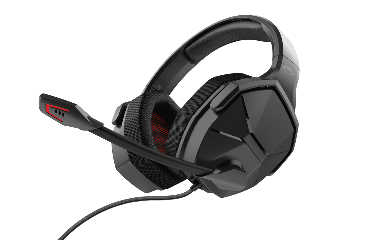 Kufje gaming Trust GXT 4371 Ward, me kabllo, mikrofoni fleksibël, të zeza